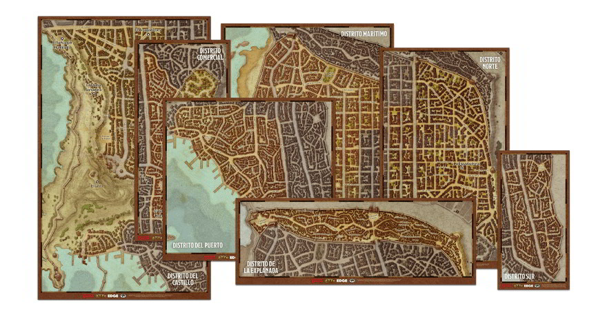 evaporación azafata Dinkarville Dungeons & Dragons: Set de mapas de los distritos de Waterdeep
